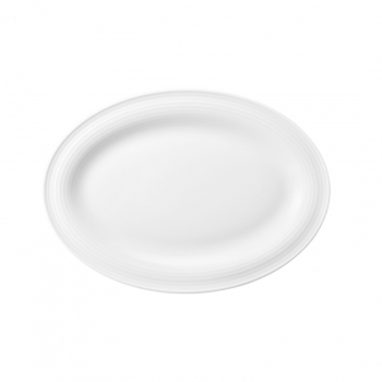 Beat weiß - Platte oval 25x18cm.